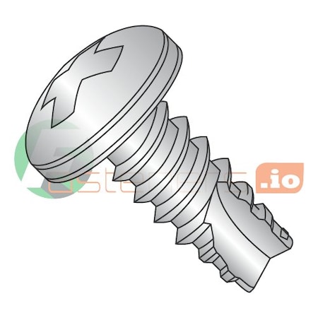 Newport Fasteners Thread Cutting Screw, #10 x 1/2 in, Stainless Steel Pan Head Phillips Drive, 3000 PK 102624